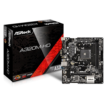 (AMD) ASROCK A320M-HD DDR4 AM4 90-MXB6P0-A0BAYZ
