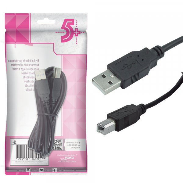 CABO USB 2.0 A MACHO X B MACHO 2.0M PTO 5+ - 018-1403