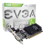 Placa de Vídeo VGA EVGA GeForce GT610 1GB DDR3 64 bits PCI-E 2.0 01G-P3-2615-KR